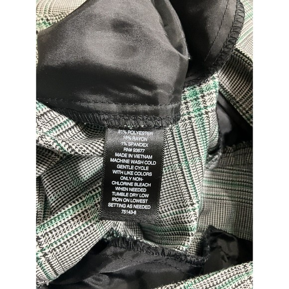 Worthington Womens Plaid Ankle Pants Sz 4 Petite Grey Light Academia Preppy NWT - Picture 4 of 6